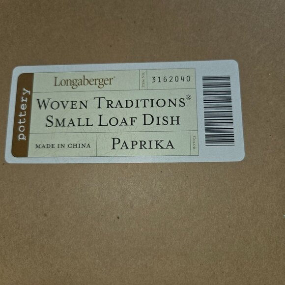 Longaberger Woven Traditions Small Loaf Dish in the color Paprika. - Picture 9 of 9